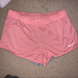 pink nike shorts